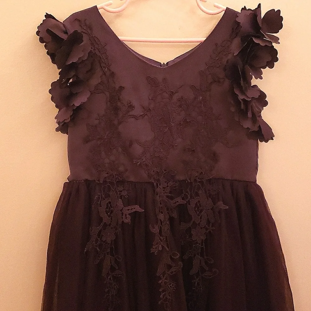 Just Couture Girls Petal Sleeve Dress